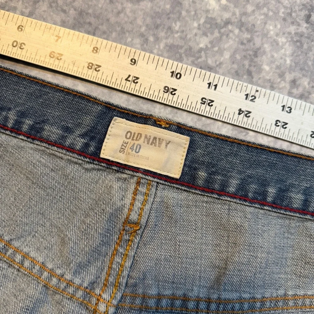 Vintage Old Navy Mens Blue Denim Jean Shorts Size 40 Medium Wash‎ Casual Jorts